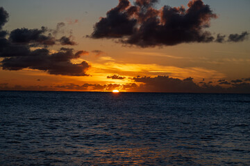 sunset over the sea