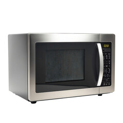 Fototapeta premium A Modern Energy Efficient Microwave with a Sleek Sta Isolated on Transparent Background
