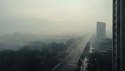 fog over the city