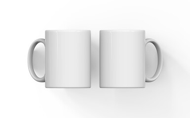 Blank Ceramic Mug ideal for Mockup Presentation | Isolated Background | Realistic Shadow
