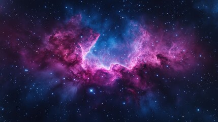 Obraz premium Cosmic Nebula with Stars in Deep Space