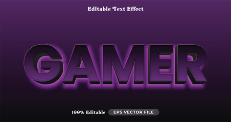 gamer editable text effect, text style