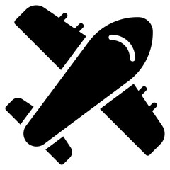Plane Solid Icon