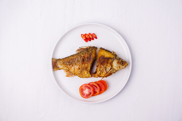 fried fish on a plate