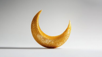 golden moon against a white background