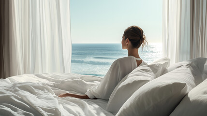 豪華なベッドルーム – ふんわり光が包む至高のリラックス空間