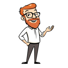 Obraz premium vector illustration of a man with a big smile