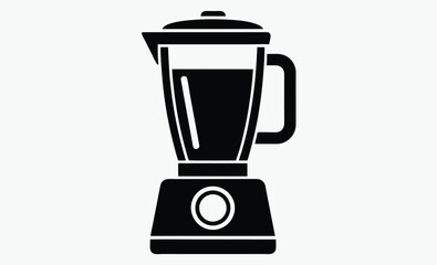 Electric mixer silhouette, kitchen appliance icon, stand mixer vector