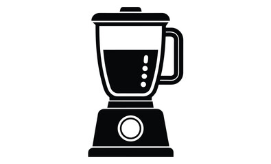 Electric mixer silhouette, kitchen appliance icon, stand mixer vector