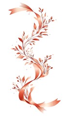Fototapeta premium Anniversary leaf template set featuring elegant ribbon designs for festive use.