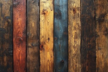 Naklejka premium Colorful Weathered Wooden Wall Texture