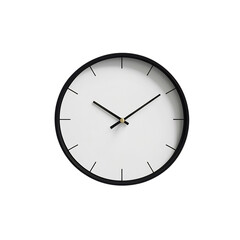 A Stylish Minimalist Wall Clock with Smart Features Isolated on Transparent Background