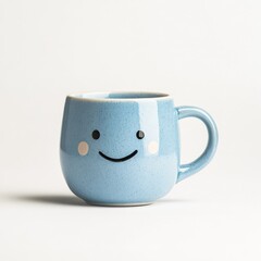 Blue Mug with Smiley Face