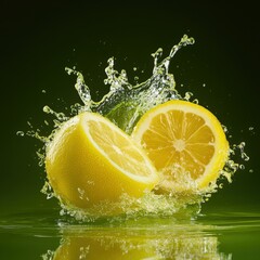 Fresh Lemon halves with Splash