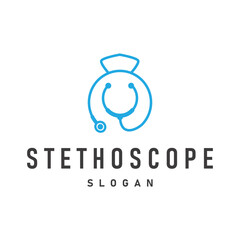 health care symbol design stethoscope logo illustration template creative medical