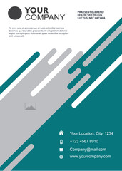 Simple flyer template vector editable