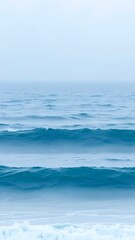 Fototapeta premium Enchanting Blue Sea Waves Creating a Mystical Background for a Fairy Tale Setting
