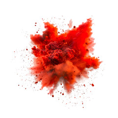 Red paint explosion vibrant colors abstract art
