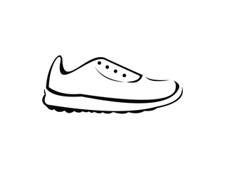 editable vector silhouette shoes symbol design illustration isolated on transparent background