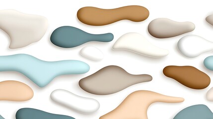 Obraz premium Illustrative design modern aesthetic in abstract shapes