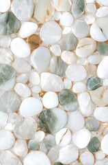 Obraz premium Smooth White and Gray Pebbles