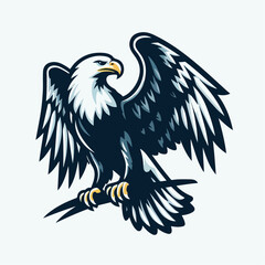 Obraz premium vector illustration of eagle and logo
