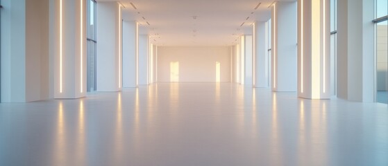 Obraz premium Modern Interior with Columns and Light