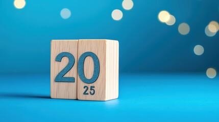 number blocks on blue background