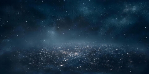 Night Cityscape Starry Sky Abstract Background