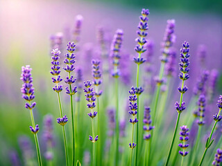 Naklejka premium field of lavender. flower, lavender, purple, nature, plant, field, flowers, spring, summer, garden, blossom, herb, violet, bloom, meadow, beauty, flora, blue, color, blooming, aroma, grass, floral, be