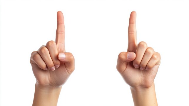 Two Hands Pointing Upward - A Clear Message