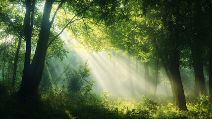 Obraz premium morning in the forest