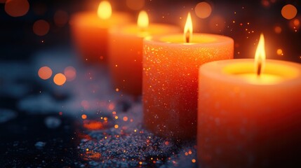 Candlelight Serenity All Saints Day Reflection Spiritual Illumination Warmth Flames Glow Memory Tranquility Faith Radiance Advent Holiday