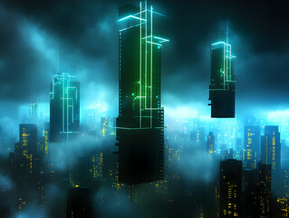 Futuristic Cityscape Illustration