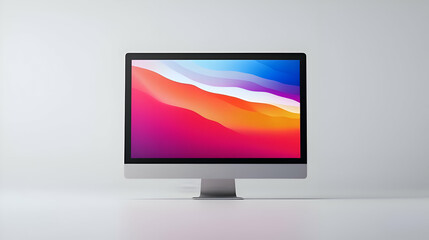 Fototapeta premium Modern Computer Display with Vibrant Abstract Background