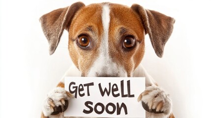 Get Well Wishes From Jack Russell Dog With A Cute Expression