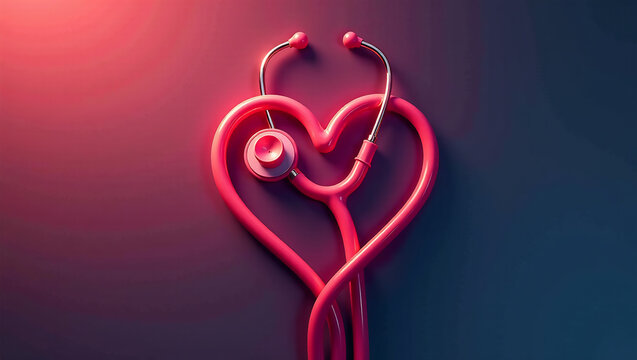 A stylized image of a stethoscope forming a heart shape, symbolizing the heart of nursing and the vital role of nurses.