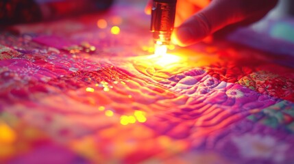 Macro light on a sewing machine's business