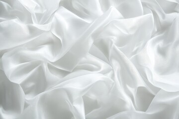 Obraz premium crumpled white silk fabric background