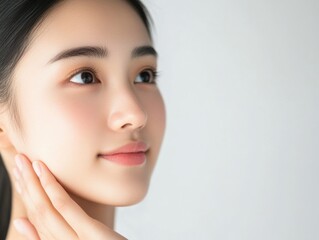 Beautiful Young Asian Woman's Glowing Skin
