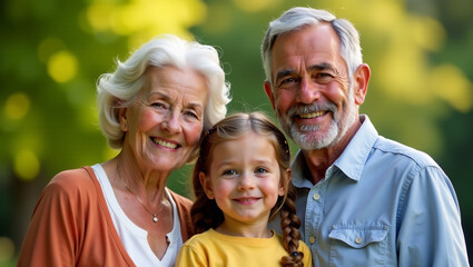 A multi-generational family portrait, with grandparents, parents, and children, representing the continuity of family bonds.
