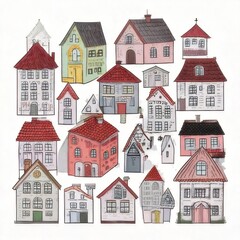 Naklejka premium A Collection of Tiny Houses in Natural and Modern Settings for Sustainable and Peaceful Living