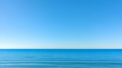 Obraz premium Vast Ocean Under a Clear Blue Sky