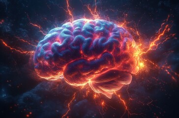 Fototapeta premium Glowing Brain Concept Full of Creativity Imagination Emotion Inspiration Innovation Intellect