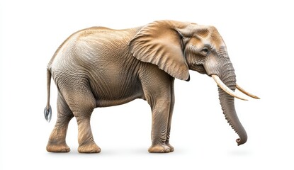 Fototapeta premium Realistic Elephant Illustration with Detailed Texture and Color