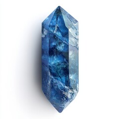 Obraz premium Stunning Blue Crystal with Sharp Edges and Intricate Patterns