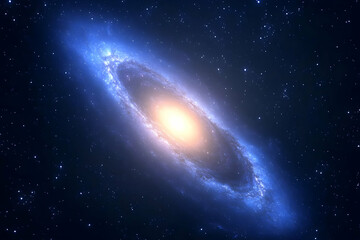 Fototapeta premium Cosmic Galaxy Illustration: Celestial Swirl