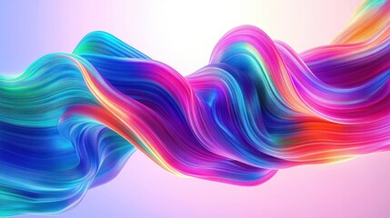 Fototapeta premium Vibrant Abstract Colorful Wave Design Shape for Modern Holiday Backgrounds and Posters