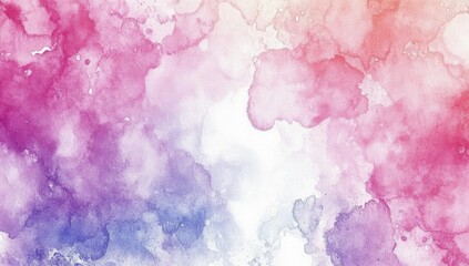 Fototapeta premium Abstract watercolor brushstrokes in shades of pink, purple, and blue, creating a soft and smooth texture