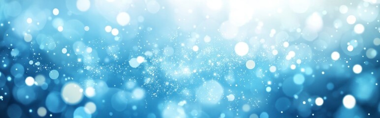 Obraz premium Soft Blue Bokeh Background with Sparkling Light Effects and Texture